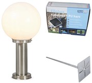 Buitenlamp staal RVS 50 cm - Sfera met grondpin en kabelmof Retro E27 IP44 Buitenverlichting