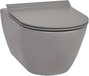 Ben Segno hangtoilet met toiletbril Xtra glaze+ Free flush beton grijs