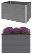 vidaXL Plantenbak verhoogd 150x100x91 cm HKC grijs