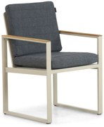 Tuinstoel Aluminium/Teak Taupe-naturel-bruin Lifestyle Garden Furniture Faro