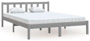 vidaXL Bedframe massief grenenhout grijs 120x190 cm 4FT Small Double