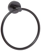 Sapho X-Round handdoekring 19cm zwart