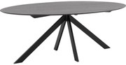 Goossens Excellent Eettafel Ferris Piramide Poot, Ovaal 200 x 110 cm