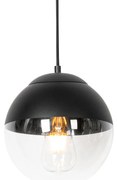 Retro hanglamp zwart met helder glas 20 cm - Eclipse