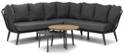 Hoek loungeset 4 personen Wicker Zwart  Coco Coco Leonardo