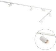 Modern railsysteem met 5 Spot / Opbouwspot / Plafondspots wit 1-fase GU10 70mm - Iconic Jeana Luxe GU10 Binnenverlichting Lamp