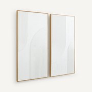 Set van 2 getextureerde muurdecoratie, Flavior