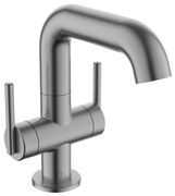 Crosswater 3ONE6 Wastafelkraan - opbouw - 2 hendels - 18.5cm - RVS slate (gunmetal) TL116DNST