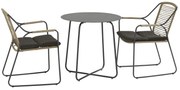 4 Seasons Outdoor | Scandic tuinset met Dali bistrotafel  Tuintafel    houtkleur weerbestendig