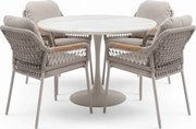 Monza Flair dining tuinstet 5-delig latte 120xH75cm