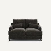 2-zits compacte bank in chenille fluweel, Alwine