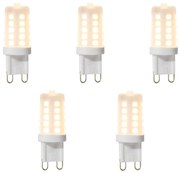 Set van 5 G9 dimbare LED lampen 3W 280 lm 2700K