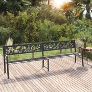 vidaXL Tuinbank dubbel 246 cm staal zwart