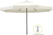 + 10% kassakorting | Parasol Shadowline Jamaica | Rond | 500cm | Met draaihendel | Grijs/Antraciet | Kees Smit Tuinmeubelen