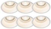 Set van 6 Moderne inbouwspots wit - Dept Design, Modern GU10 rond Binnenverlichting Lamp