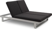 Lifestyle Garden Furniture Massimo Ligbed Met Kussen Wit/carbon Aluminium Wit