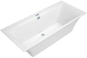 Villeroy & Boch Squaro Edge 12 kunststof bad quaryl rechthoekig 170x75x45cm incl. poten en afvoer /overloopcombinatie wit UBQ170SQE2DV-01