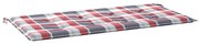 vidaXL Tuinbankkussen ruitpatroon 100x50x3 cm stof rood