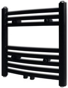 vidaXL Radiator/handdoekenrek gebogen 480x480 mm zwart