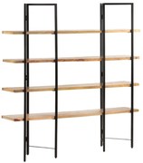 vidaXL Boekenkast met 4 schappen 160x35x160 cm massief mangohout