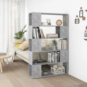 vidaXL Boekenkast/kamerscherm 100x24x155 cm spaanplaat betongrijs