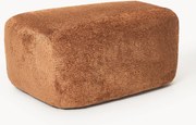 Grote teddy bouclé ottoman Wolke