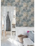 DUTCH WALLCOVERINGS Behang betongrijs en groen