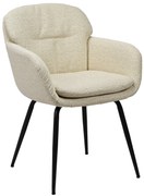 GEORGIA Creme (stof Monza 90) - MODERNE GESTOFFEERDE DRAAISTOEL VOOR WOONKAMER/EETKAMER/LOFT KANTOOR