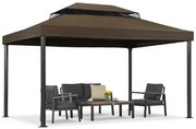 Bruin tuinpaviljoen Valencia 3x4 m Tuinpunt