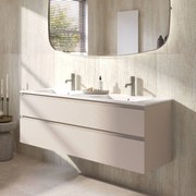 Ben Tendenza voorgemonteerd badmeubel incl. mat witte keramische wastafel 142,7x46x61,5cm zand