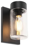 Moderne buitenwandlamp RVS zwart IP44 - Jarra
