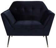 Dutchbone Kate Blauwe Fauteuil Fluweel