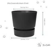Pot Elho Greenville zwart