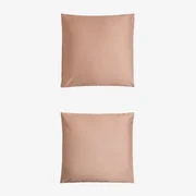 Set Van 2 Sampras Satijnen Kussenslopen Met Een Draaddichtheid Van 300 Roze – Hazelnoot & 60 X 60 Cm - Sklum