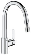 Grohe Get1-gats keukenkraan m. hoge draaibare uitloop m. handdouchevoorsprong 22.3cmchroom 31484001