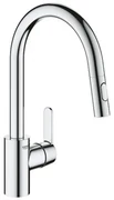 Grohe Get1-gats keukenkraan m. hoge draaibare uitloop m. handdouchevoorsprong 22.3cmchroom 31484001
