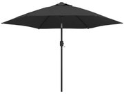 vidaXL Parasol met metalen paal 300 cm antraciet