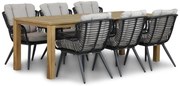 Tuinset 6 personen 220 cm Wicker/Aluminium/Aluminium/wicker Zwart Coco Azzano/Bristol