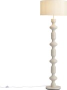 Retro vloerlamp beige met stoffen kap 160cm - Captain