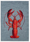 Platgeweven jacquard vloerkleed Lobster