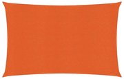 vidaXL Zonnezeil 160 g/m² 3,5x4,5 m HDPE oranje