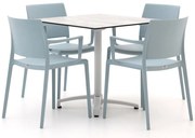 Diningset Forza  | 4 personen kunststof | Tuinset stapelbaar | 5-delig | Kees Smit Tuinmeubelen