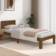 vidaXL Bedframe massief hout honingbruin 75x190 cm 2FT6 Small Single