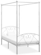 vidaXL Hemelbedframe metaal wit 90x200 cm