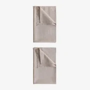 Set Van 2 Nedeliya Katoenen Keukenhanddoeken Zand Grijs - Sklum