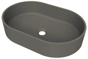 Arcqua Case waskom - ovaal - 55x36cm - mat quartz grijs WAS655485