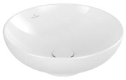 Villeroy & Boch Loop & friends opzetwastafel 42cm rond met overloop CeramicPlus wit 4A4600R1