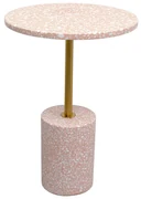 Kare Design Amore Retro Bijzettafel Roze Terrazzo - 40 X 40cm.
