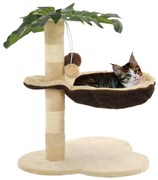 vidaXL Kattenkrabpaal met sisal krabpaal 50 cm beige en bruin