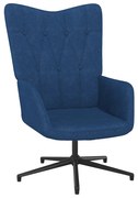 vidaXL Relaxstoel stof blauw